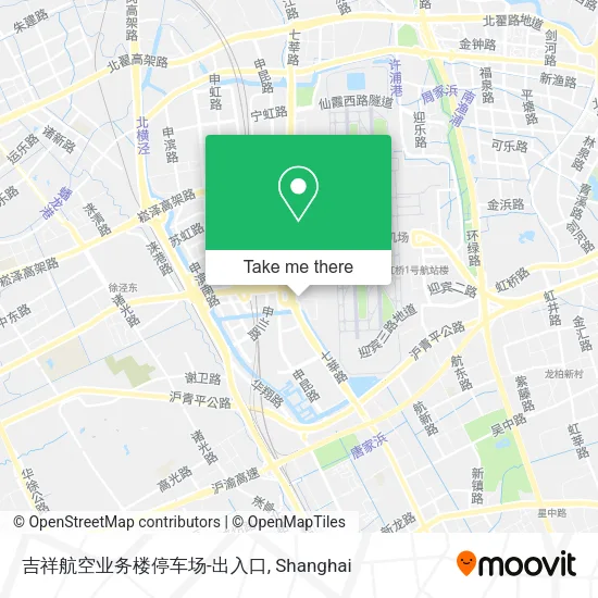吉祥航空业务楼停车场-出入口 map