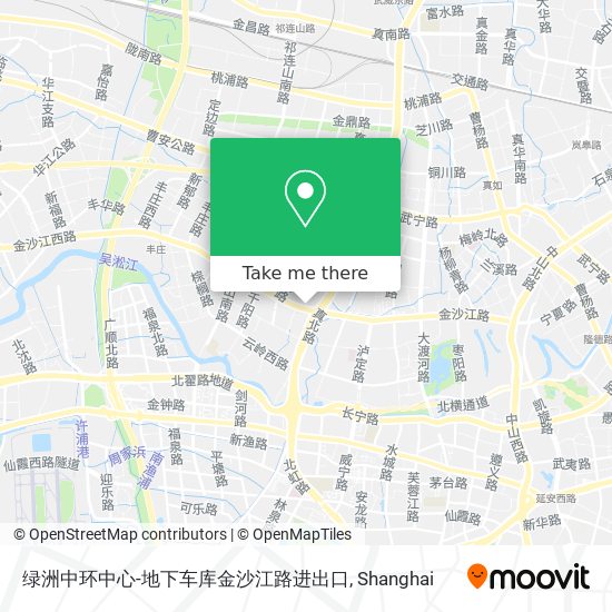 绿洲中环中心-地下车库金沙江路进出口 map