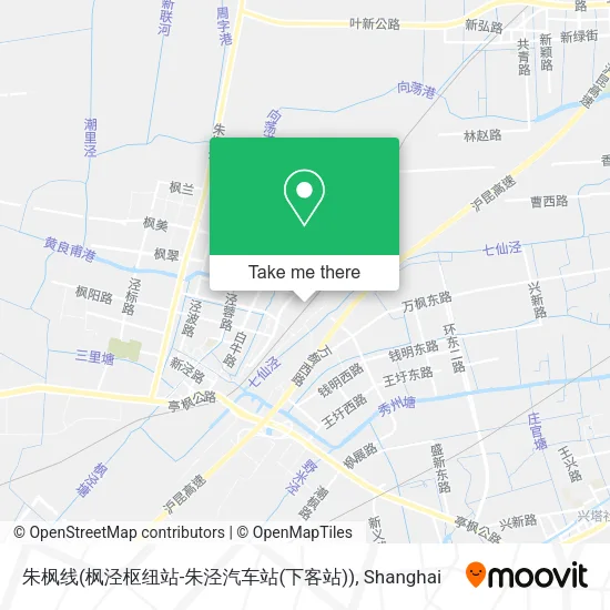 朱枫线(枫泾枢纽站-朱泾汽车站(下客站)) map