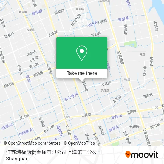 江苏瑞福源贵金属有限公司上海第三分公司 map