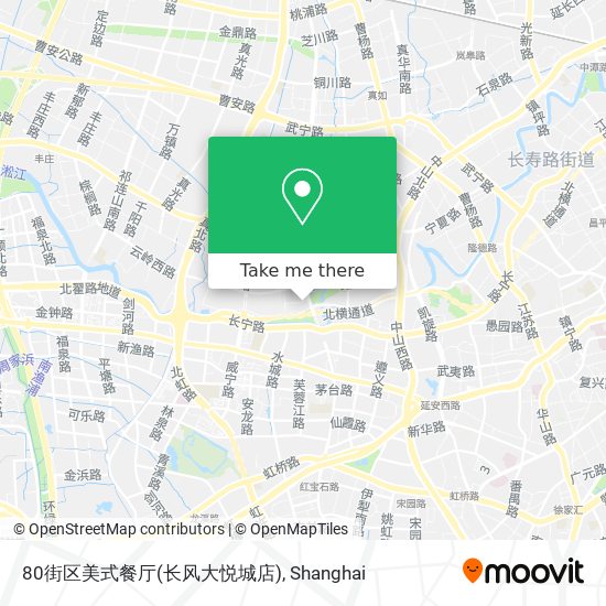 80街区美式餐厅(长风大悦城店) map