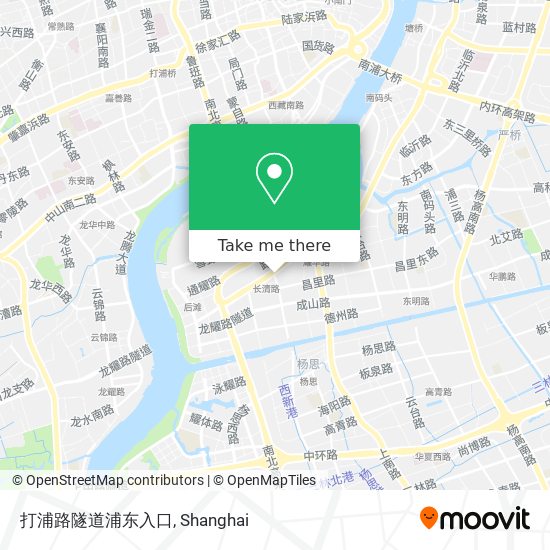 打浦路隧道浦东入口 map