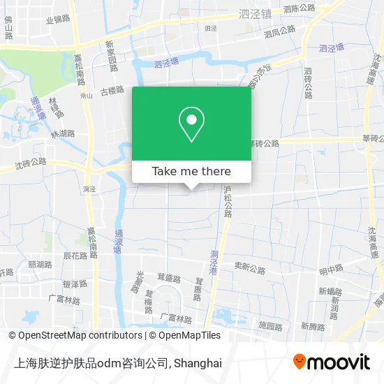 上海肤逆护肤品odm咨询公司 map