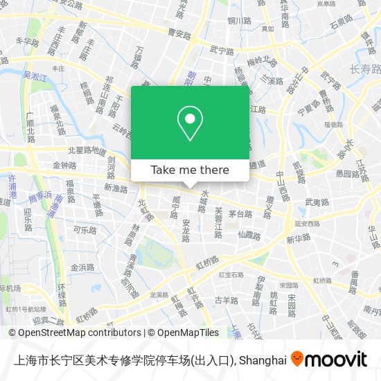 上海市长宁区美术专修学院停车场(出入口) map