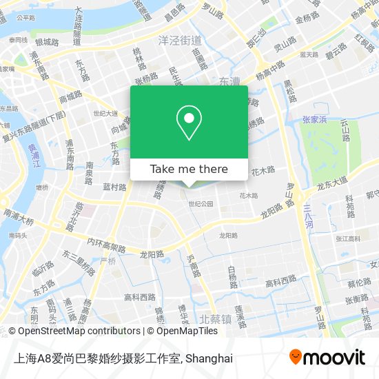 上海A8爱尚巴黎婚纱摄影工作室 map