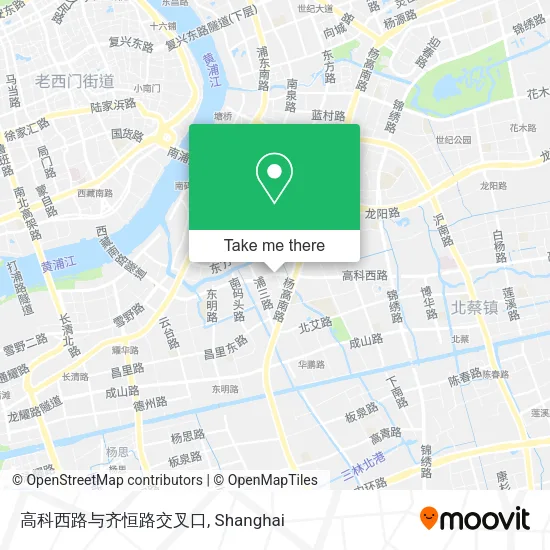 高科西路与齐恒路交叉口 map