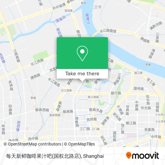 每天新鲜咖啡果汁吧(国权北路店) map