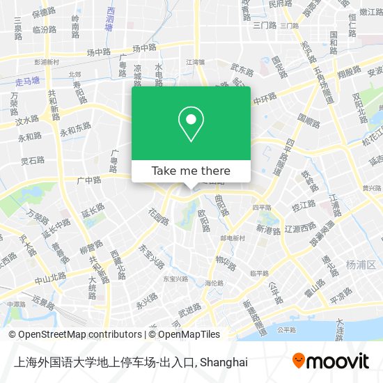 上海外国语大学地上停车场-出入口 map