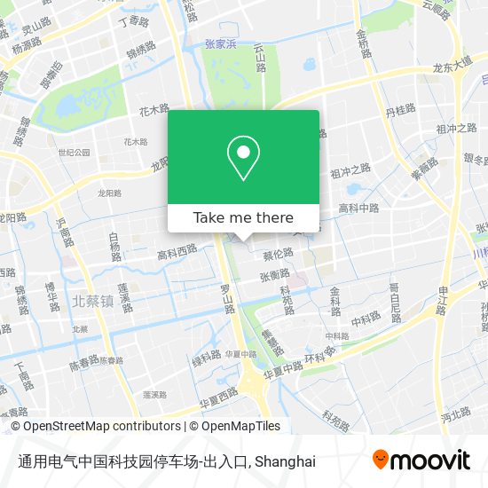 通用电气中国科技园停车场-出入口 map