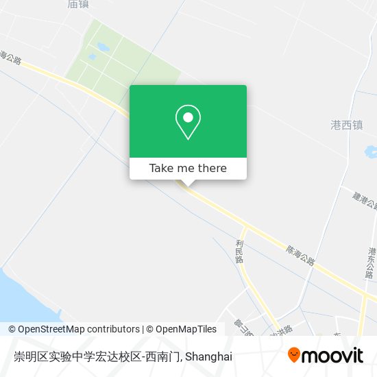 崇明区实验中学宏达校区-西南门 map