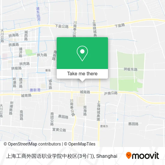 上海工商外国语职业学院中校区(3号门) map