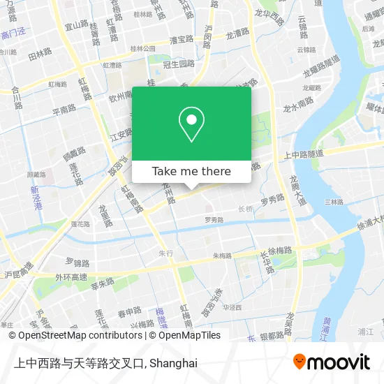 上中西路与天等路交叉口 map