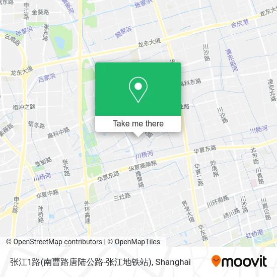 张江1路(南曹路唐陆公路-张江地铁站) map