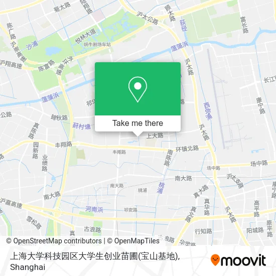 上海大学科技园区大学生创业苗圃(宝山基地) map