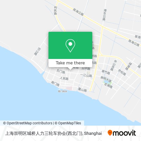 上海崇明区城桥人力三轮车协会(西北门) map