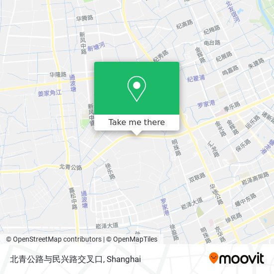 北青公路与民兴路交叉口 map