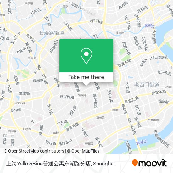 上海YellowBiue普通公寓东湖路分店 map