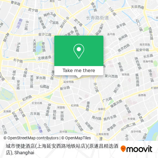 城市便捷酒店(上海延安西路地铁站店)(原遂昌精选酒店) map