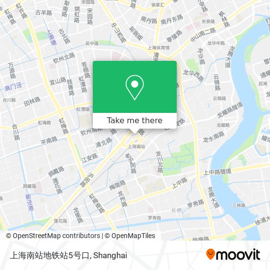 上海南站地铁站5号口 map