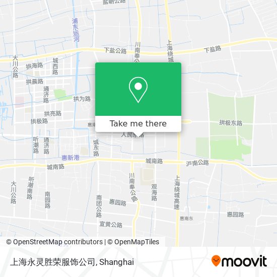 上海永灵胜荣服饰公司 map