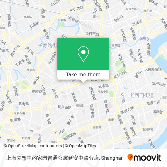 上海梦想中的家园普通公寓延安中路分店 map