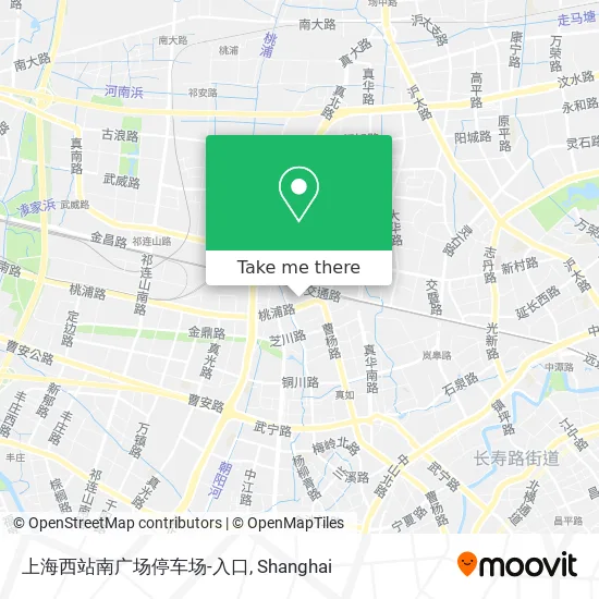 上海西站南广场停车场-入口 map