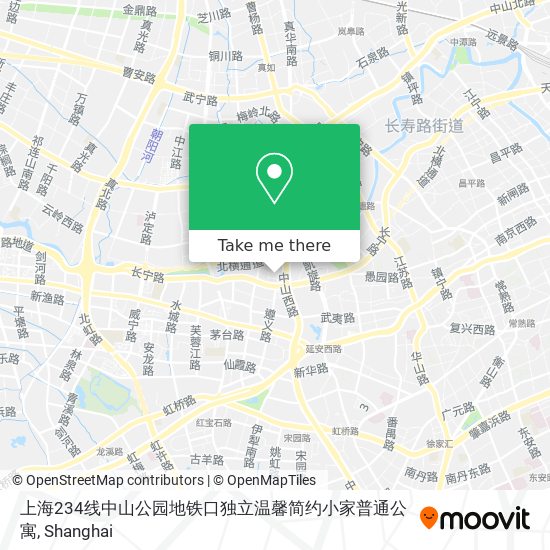 上海234线中山公园地铁口独立温馨简约小家普通公寓 map