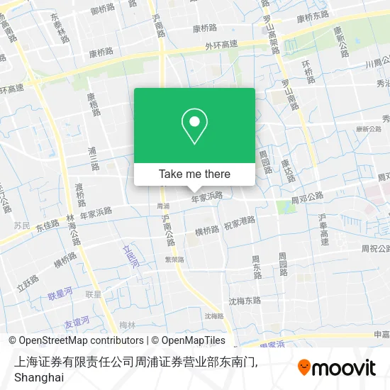 上海证券有限责任公司周浦证券营业部东南门 map