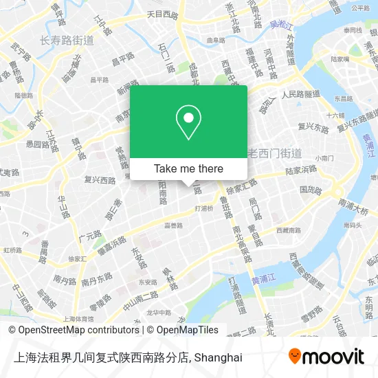 上海法租界几间复式陕西南路分店 map