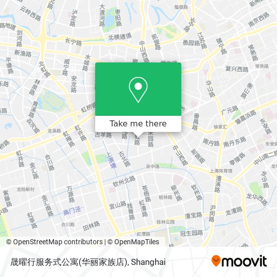 晟曜行服务式公寓(华丽家族店) map