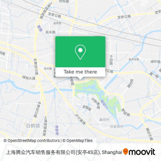 上海腾众汽车销售服务有限公司(安亭4S店) map