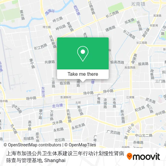 上海市加强公共卫生体系建设三年行动计划慢性肾病筛查与管理基地 map
