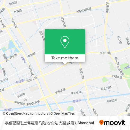 易佰酒店(上海嘉定马陆地铁站大融城店) map