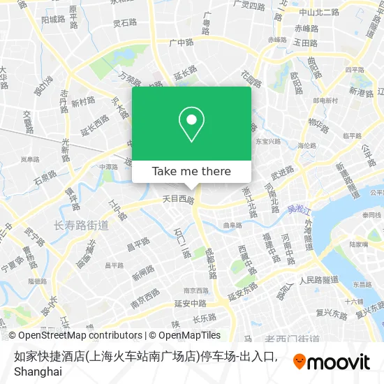 如家快捷酒店(上海火车站南广场店)停车场-出入口 map