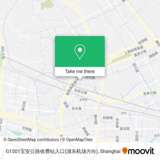 G1501宝安公路收费站入口(浦东机场方向) map