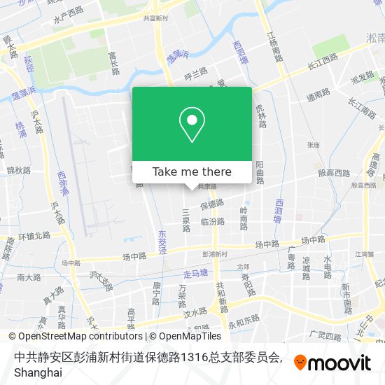 中共静安区彭浦新村街道保德路1316总支部委员会 map