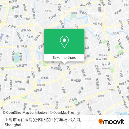 上海市同仁医院(愚园路院区)停车场-出入口 map