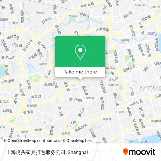 上海虎头家具打包服务公司 map
