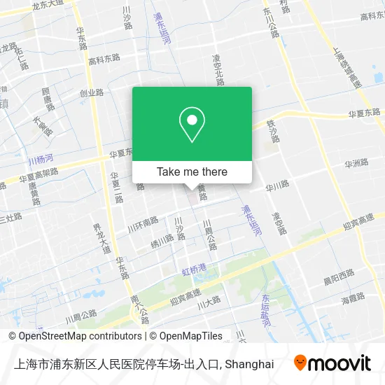 上海市浦东新区人民医院停车场-出入口 map