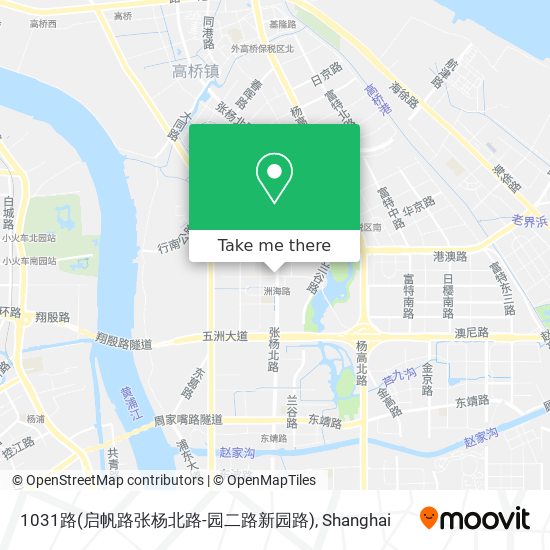 1031路(启帆路张杨北路-园二路新园路) map