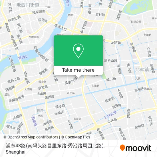 浦东43路(南码头路昌里东路-秀沿路周园北路) map