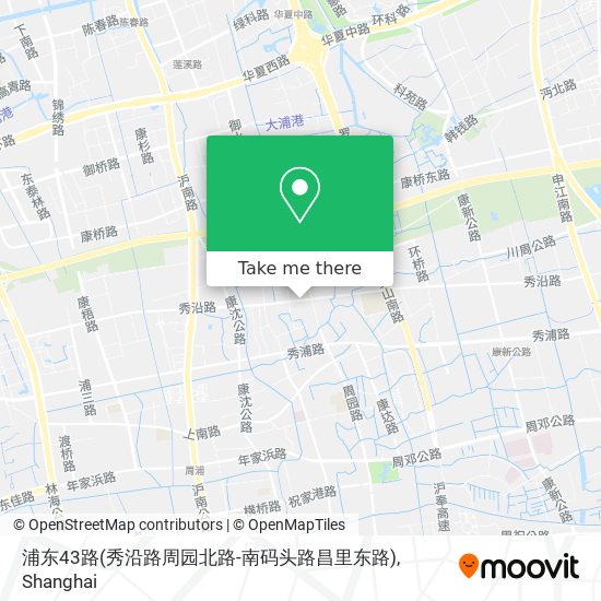 浦东43路(秀沿路周园北路-南码头路昌里东路) map