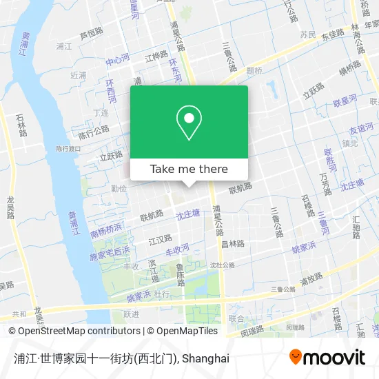 浦江·世博家园十一街坊(西北门) map