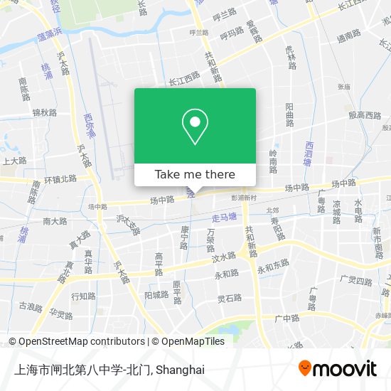 上海市闸北第八中学-北门 map