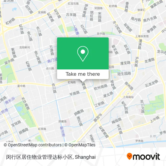 闵行区居住物业管理达标小区 map