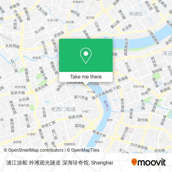 浦江游船 外滩观光隧道 深海珍奇馆 map