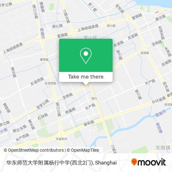 华东师范大学附属杨行中学(西北2门) map