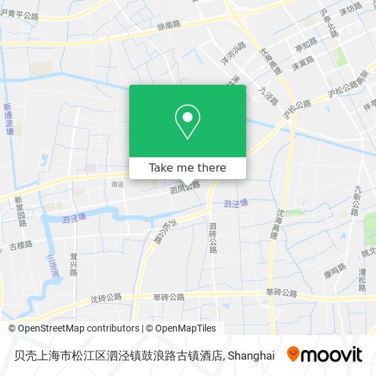 贝壳上海市松江区泗泾镇鼓浪路古镇酒店 map