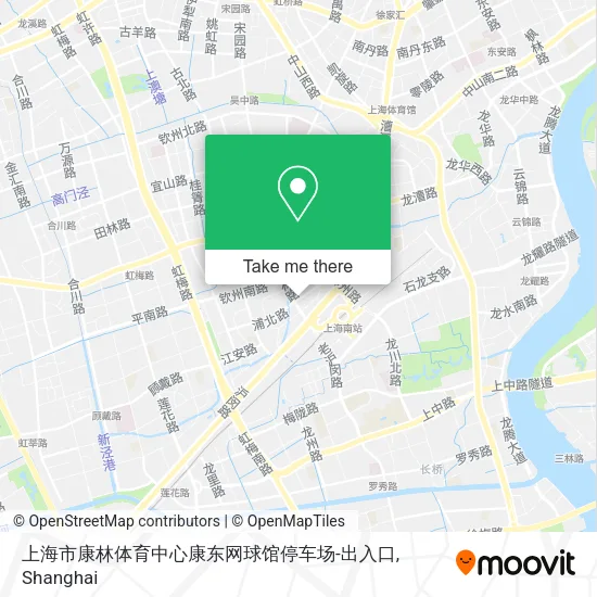 上海市康林体育中心康东网球馆停车场-出入口 map