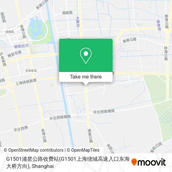 G1501浦星公路收费站(G1501上海绕城高速入口东海大桥方向) map